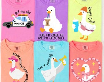 Silly Goose Png Bundle, Trendy Kid Design Women Pink Print, Summer Bay Coastal Watercolor Trending Stripes, Funny Goose Meme, Adult Humor