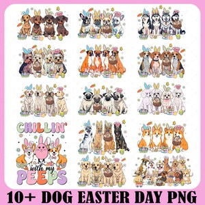 15+ Hunde Ostertag Png-Bundle, Osterhunde Png, Frauen Ostern Png, Ostern Hund Mama Geschenk, Ostern Passendes T-Shirt, Hundeliebhaber Ostern Png