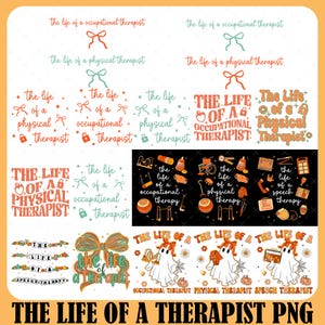 The Life Of A Therapist Bundle Png, Speech Pathologist Png, Pt Ot SLP Gift, Speech Therapy Teacher Png, Language Pathologist Png, Halloween
