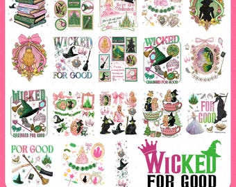 15+ Wicked Pink and green Png Bundle, Glinda’s Pink Potion Club Png, Elphaba’s Cold Brew Club Png, Change For Good Png,Wicked Musical Movie