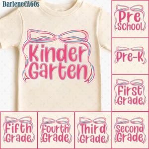 Preppy Back to School PNG Bundle, Teacher Coquette First Day of School Shirt Design, Girly Pink Bow Sublimation, Pre-k 1st/2nd/3rd/4th Grade