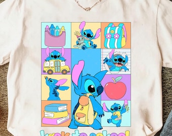 Happy First Day Of School Cartoon Png, Blue Alien Back To School PNG, Cartoon Character Png, Back To School Png, Teacher Png, Teacher Gift