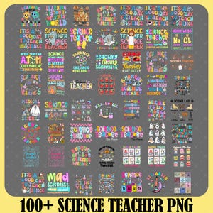 Más de 100 paquetes de profesores de ciencias (PNG), química (PNG), profesor (PNG), estudiante de ciencias, ambiente escolar, amante de la ciencia, regreso a clases (PNG), regalo para profesores