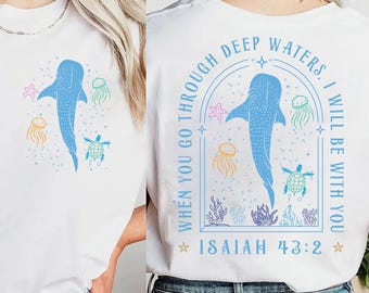 When You Go Through Deep Waters I Will Be With You Summer Png, Trendy Summer Png, Aesthetic Beach Png, Beach Png, Summer Png, Mother&#39;s Day
