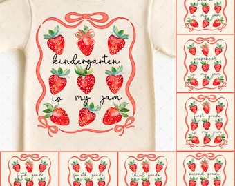 Teacher Png, Kindergarten Is My Jam Bundle Png, Back To School Png, Teacher Gift, First Day Of School Png, Coquette Teacher Png, Girl Shirt