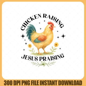 Descarga instantánea de imágenes PNG de cría de pollos y alabanzas a Jesús, imágenes PNG de cría de pollos y alabanzas a Jesús, diseño de vida cristiana en la granja, fe de chica de campo