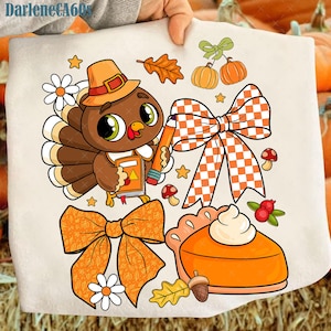 Coquette Bow Turkey Teacher Thanksgiving Png, Thankful Teacher Png, Fall Teacher Png, Teacher Thanksgiving Turkey Png, Teacher Thanksgiving