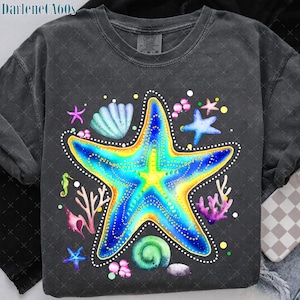 Preppy Starfish Coquette Png, Summer Vibes Png, Retro Floral Summer Png, Ocean Png, Girly Summer Png, Beach Png, Aesthetic Png, Everyday Png