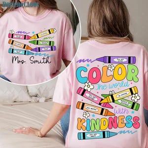 Color the world with kindness crayons png sublimation design download, colorful crayons png, back to school png, sublimate designs download
