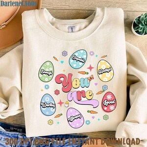 You Are Loved Enough Strong Png, Happy Easter Png,Self Love Png, Positive Affirmations,Trendy Easter Png, You Are So Loved Png, Easter Bunny