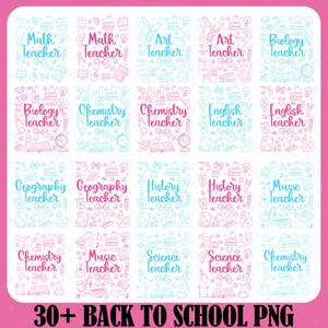 30+ Back To School PNG Bundle, Coquette School First Day, Teacher PNG, Girly Png, Preppy School Png, All Grades, Subjects School Png Bundle