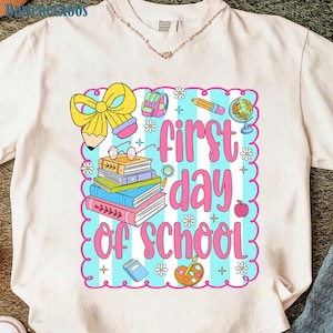 Preppy First Day of School Png, Back To School Png, Teacher PNG, Preppy Back To School Png, School Png, First Day Of School Shirt Png