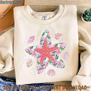 Wildflower Seashell Clam Summer Png, Summer Vibes Png, Floral Summer Png, Summer Beach Png, Wildflower Summer Design, Summer Vacation Png