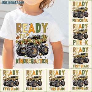 Retro Back to School Boys Old Camo PNG Bundle, Kindergarten Design, First Day PNG, Pre-K to Third Grade Png, School Boy Png, Trucks For Boys