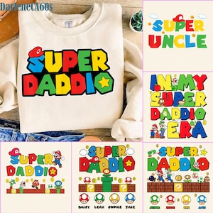 Custom Super Daddio Png, Dad and Son Png, Dad Png, Father's Day Png, Father Png, Cartoon Dad Png, Gift for Dad Png, Fathers Day Gift Png