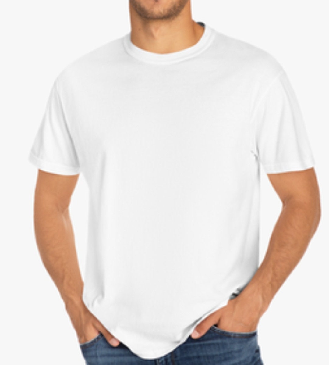 Men's White Tshirt Your Design Etsy