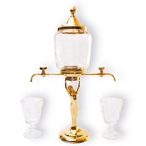 Handmade Gold Plated Absinthe Fountain: Belle Époque Style