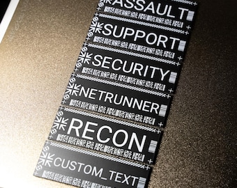 Cyberpunk Class Tag – Techwear & Sci-Fi Class Badge with Velcro (ASSAULT / SUPPORT / NETRUNNER etc.)