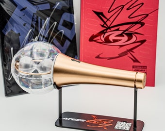 ATEEZ Lightstick Version 2 Display Stand | Removable QR Code Card | Individual Clip-In Holder