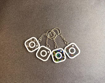 Instagram NFC keychain with 3D effect – programmable profile link