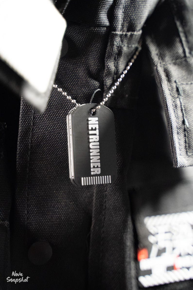 Gepersonaliseerde cyberpunk NFC-hondenpenning sleutelhanger – Aangepaste tekst, programmeerbaar afbeelding 8
