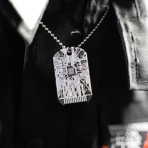 Gepersonaliseerde cyberpunk NFC-hondenpenning sleutelhanger – Aangepaste tekst, programmeerbaar afbeelding 7