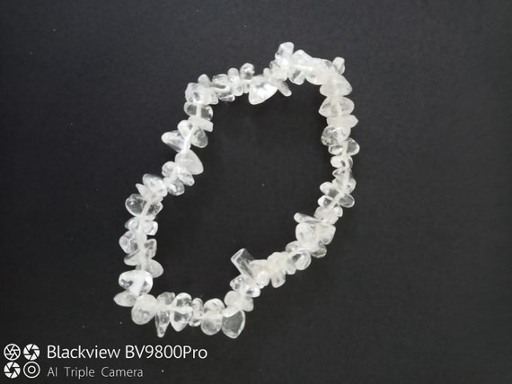 Clear quartz and snowy quartz jewelry set, neckla… - image 5