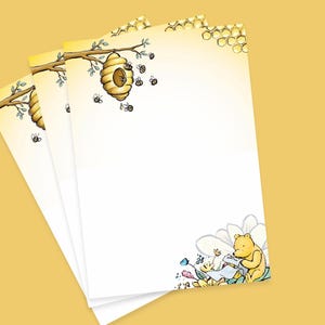 Carta da lettere con un'ape carina per un amico di penna, carta da lettere per l'insegnante o per lei, regalo per posta ordinaria per gli amanti degli insetti, posta allegra a tema ape