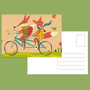 Carte postale renard, carte postale en papier, carte postale postale, fournitures pour correspondant, courrier postal, collection de cartes postales, cadeau pour fan de papeterie, cadeau livresque