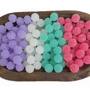 16mm Sugar Beads, Acrylic Beads, Beading Supplies, Beads for Pens, Gumball Beads, Beads for DIY