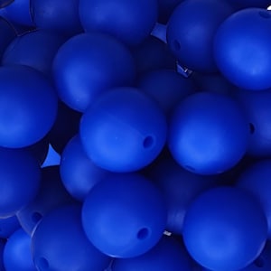 15mm Dark Blue Silicone Beads, Beads for Pens, Beading Supplies, Beads for DIY