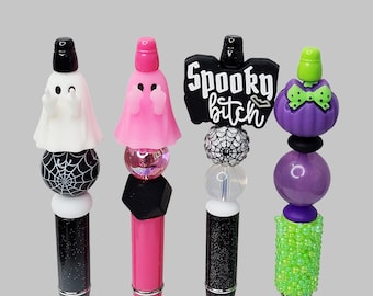 3D Halloween Beaded Pens, 3D Spooky Halloween Pens, Halloween Pens, Adult Humor Halloween Pen