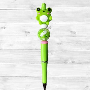 3D Frog Beaded Pen, Cute 3D Beaded Frog Pen, Bestseller, Cute Frog Pen, Animal Beaded Pen, Birthday
