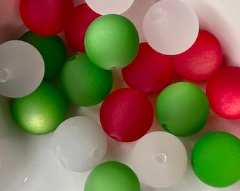 16mm Cat Eye Beads Christmas Mix (10 pack)