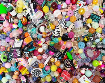Bead and Focal Scoop Grab Bag, Bead and Focal Mystery Bag, Bead and Focal Scoop Mix, Assorted Bead & Focal Mix, Craft Supply, Beads