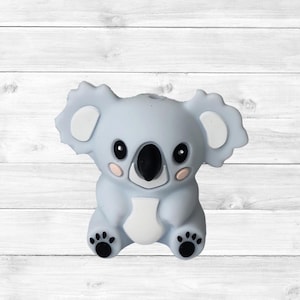 3D Koala Bear Focal Bead, Koala Focal Bead, Tree Bear Focal, Silicone Focal Beads for Pens