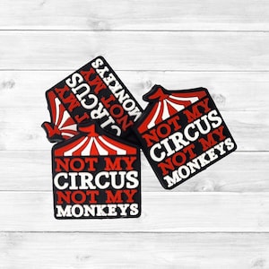 92 Not My Circus Not My Monkeys Focal Bead, Funny Sayings Focal Bead, Sarcastic Focal Beads, Focal Beads for Pens