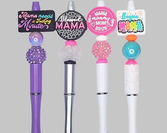 2O Mama Pen, Pens for Mom, Funny Mom Pens, Beaded Mom Pen, Gift for Mom, Journal Pen