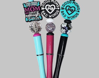 2P Mama Pen, Pens for Mom, Funny Mom Pens, Beaded Mom Pen, Gift for Mom, Journal Pen