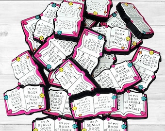 48 In a Really Good Place in My Book of Course Not Mentally Focal Bead, Booklovers Focal, Funny Sayings Focal Bead