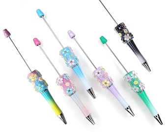 Flower Ombre Beadable Pen Blanks, DIY Flower Beadable Pens, Ombre Beadable Pen Blanks, Beadable Pens and Refills