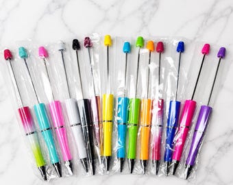 Beadable Pen Blanks, DIY Pen Blanks, Bulk Beadable Pen Blanks, Assorted Colors Beadable Pens, Beading and Craft Supplies