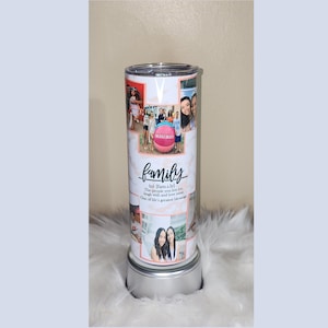 Custom Photo Sublimation Tumbler, Family Photo Collage Tumbler, Personalized Family/Friends Photo Tumbler, Mother&#39;s Day Gift, Special Gift