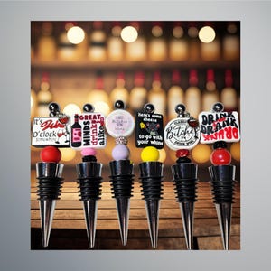 Wine Stoppers, Beaded Wine Stopper, Bar Accessory, Handmade Gift, Wine Bottle Stopper, Alcohol, Birthday Gift, Him or Her Gift