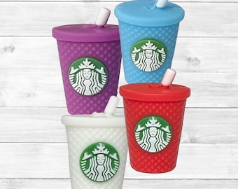 3D Coffee Drink Focal Beads, Coffee Lovers Focal Bead, Silicone Focal Beads for Pens, Beading Supplies, DIY Craft Supply