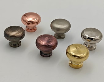 Handgemaakte ongelakte messing kastknoppen: ronde massief messing handgrepen