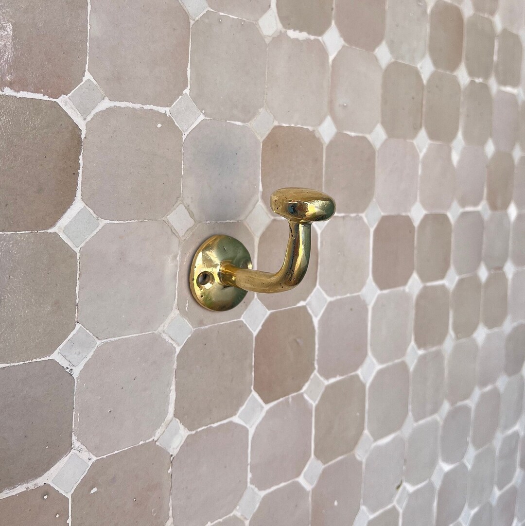 Unlacquered Brass Wall Hooks Antique Brass Clothes Hooks Etsy