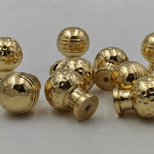 Handmade Solid Brass Cabinet Handles. Round cabinet handles - Brass Knobs
