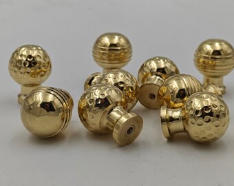 Handgemaakte ongelakte messing kastknoppen: ronde massief messing handgrepen