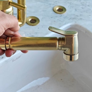 Massiver Messing Küchen Handsprüher, Badezimmer Sprüher, Unlackierter Handsprüher